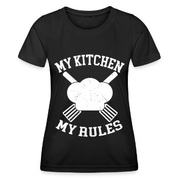 Küchenkochliebhaber Kulinarischer Koch - Frauen Funktions-T-Shirt - Schwarz - Vorne - AI Model Female 172 light (172cm)