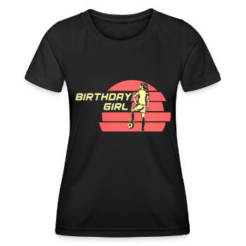 Birthday Girl Soccer Bday Party Theme - Women's Functional T-Shirt - black - Front - AI Model Female 172 light (172cm)