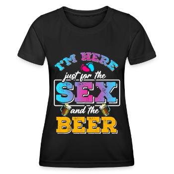 Ich Bin Nur Für Den Sex Und Das Bier Hier - Frauen Funktions-T-Shirt - Schwarz - Vorne - AI Model Female 172 light (172cm)