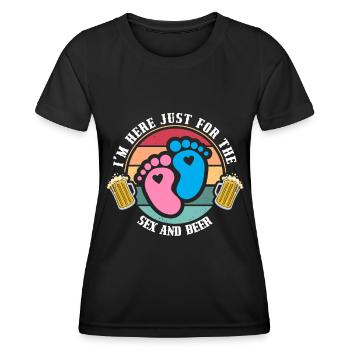 Ich Bin Nur Für Den Sex Und Das Bier Hier - Frauen Funktions-T-Shirt - Schwarz - Vorne - AI Model Female 172 light (172cm)