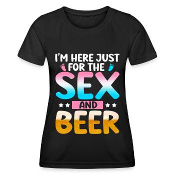 Ich Bin Nur Für Den Sex Und Das Bier Hier - Frauen Funktions-T-Shirt - Schwarz - Vorne - AI Model Female 172 light (172cm)