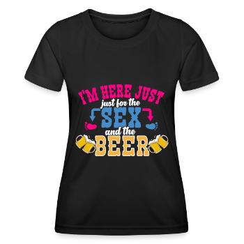 Ich Bin Nur Für Den Sex Und Das Bier Hier - Frauen Funktions-T-Shirt - Schwarz - Vorne - AI Model Female 172 light (172cm)
