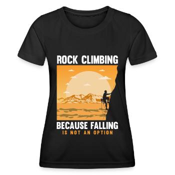 Klettern Mountain Boulder Climble Kletterer - Frauen Funktions-T-Shirt - Schwarz - Vorne - AI Model Female 172 light (172cm)