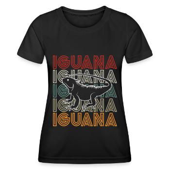 Iguanische Reptilienliebhaber Herpetologe - Frauen Funktions-T-Shirt - Schwarz - Vorne - AI Model Female 172 light (172cm)