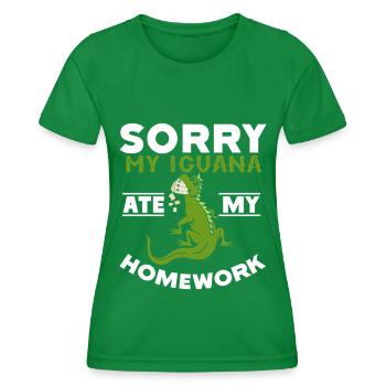 Iguanische Reptilienliebhaber Herpetologe - Frauen Funktions-T-Shirt - Kelly Green - Vorne - AI Model Female 172 dark (172cm)