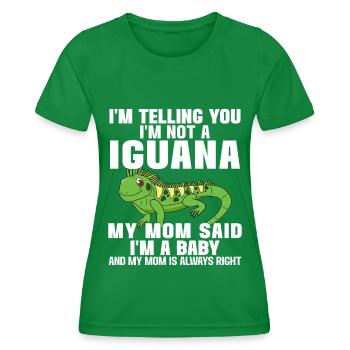 Iguanische Reptilienliebhaber Herpetologe - Frauen Funktions-T-Shirt - Kelly Green - Vorne - AI Model Female 172 dark (172cm)