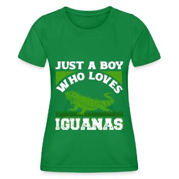 Iguanische Reptilienliebhaber Herpetologe - Frauen Funktions-T-Shirt - Kelly Green - Vorne - AI Model Female 172 dark (172cm)