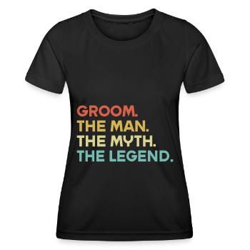 Bräutigam Bachelor Party Unkraut - Frauen Funktions-T-Shirt - Schwarz - Vorne - AI Model Female 172 light (172cm)