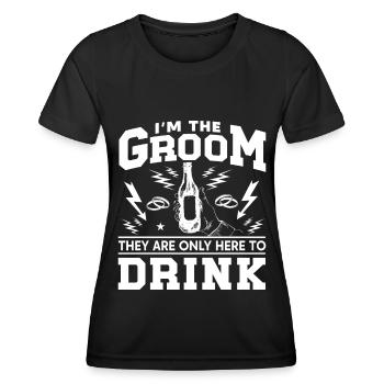 Enterrement de vie de garçon marié - T-shirt sport Femme - noir - Devant - AI Model Female 172 light (172cm)