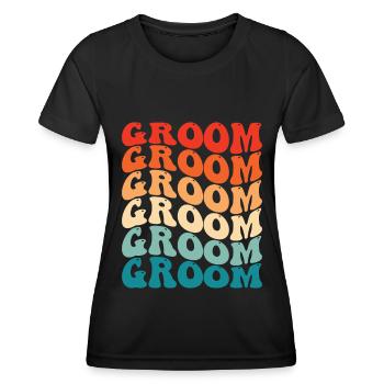 Bräutigam Bachelor Party Unkraut - Frauen Funktions-T-Shirt - Schwarz - Vorne - AI Model Female 172 light (172cm)