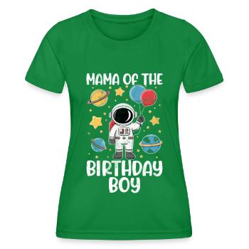 Astronautes de l’espace de la mère de la fille d’anniversaire - T-shirt sport Femme - vert - Devant - AI Model Female 172 dark (172cm)