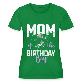 Astronautes de l’espace de la mère de la fille d’anniversaire - T-shirt sport Femme - vert - Devant - AI Model Female 172 dark (172cm)