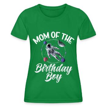 Astronautes de l’espace de la mère de la fille d’anniversaire - T-shirt sport Femme - vert - Devant - AI Model Female 172 dark (172cm)