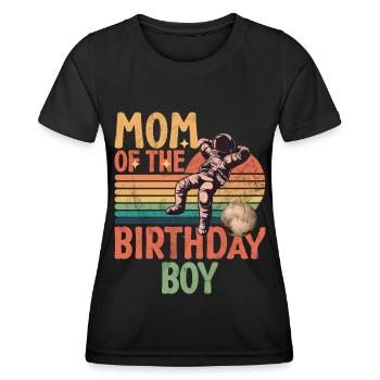 Astronautes de l’espace de la mère de la fille d’anniversaire - T-shirt sport Femme - noir - Devant - AI Model Female 172 light (172cm)