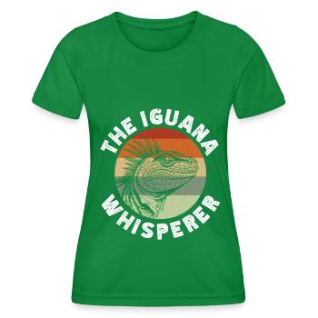 Iguanische Reptilienliebhaber Herpetologe - Frauen Funktions-T-Shirt - Kelly Green - Vorne - AI Model Female 172 dark (172cm)