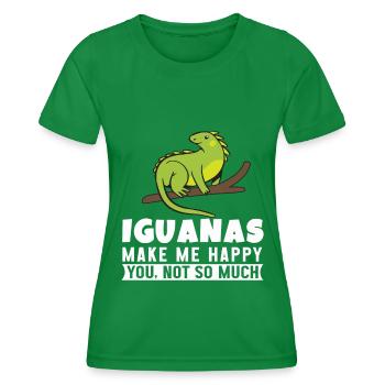 Iguanische Reptilienliebhaber Herpetologe - Frauen Funktions-T-Shirt - Kelly Green - Vorne - AI Model Female 172 dark (172cm)