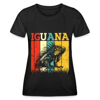 Iguanische Reptilienliebhaber Herpetologe - Frauen Funktions-T-Shirt - Schwarz - Vorne - AI Model Female 172 light (172cm)