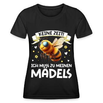 No time I have to bee to my girls - Women's Functional T-Shirt - black - Front - AI Model Female 172 light (172cm)
