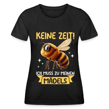 No time I have to bee to my girls - Women's Functional T-Shirt - black - Front - AI Model Female 172 light (172cm)