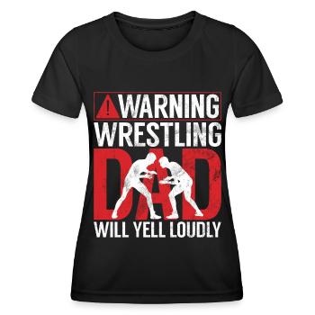 Wrestling Dad Wrestler Men's Father's Day - Women's Functional T-Shirt - black - Front - AI Model Female 172 light (172cm)