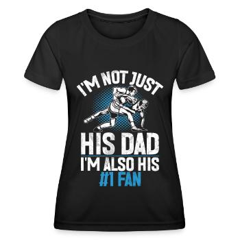 Lutte Papa Lutteur Fête des Pères Hommes - T-shirt sport Femme - noir - Devant - AI Model Female 172 light (172cm)