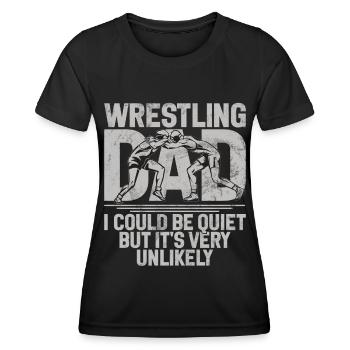 Wrestling Dad Wrestler Men's Father's Day - Women's Functional T-Shirt - black - Front - AI Model Female 172 light (172cm)