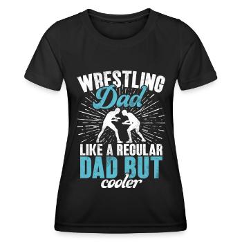 Wrestling Dad Wrestler Men's Father's Day - Women's Functional T-Shirt - black - Front - AI Model Female 172 light (172cm)