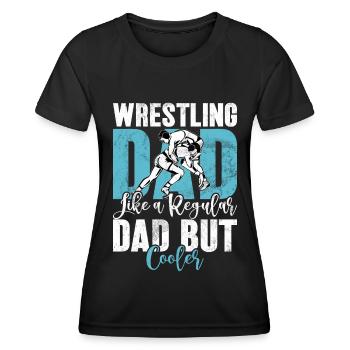 Lutte Papa Lutteur Fête des Pères Hommes - T-shirt sport Femme - noir - Devant - AI Model Female 172 light (172cm)