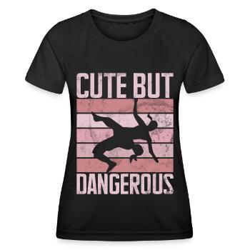Wrestling Girl Grappling Wrestler Women - Women's Functional T-Shirt - black - Front - AI Model Female 172 light (172cm)