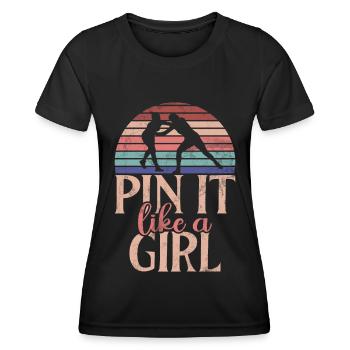 Lutteuse Fille Grappling Lutteuse Femmes - T-shirt sport Femme - noir - Devant - AI Model Female 172 light (172cm)