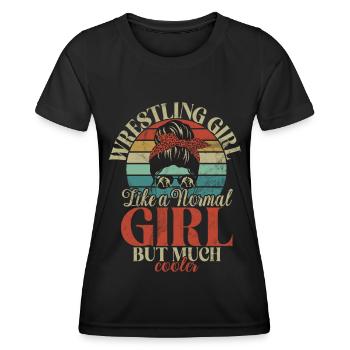 Lutteuse Fille Grappling Lutteuse Femmes - T-shirt sport Femme - noir - Devant - AI Model Female 172 light (172cm)