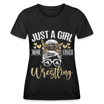 Wrestling Girl Grappling Wrestler Women - Women's Functional T-Shirt - black - Front - AI Model Female 172 light (172cm)