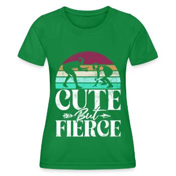 Lutteuse Fille Grappling Lutteuse Femmes - T-shirt sport Femme - vert - Devant - AI Model Female 172 dark (172cm)