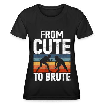 Lutteuse Fille Grappling Lutteuse Femmes - T-shirt sport Femme - noir - Devant - AI Model Female 172 light (172cm)
