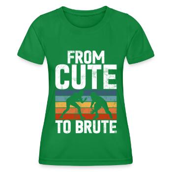 Lutteuse Fille Grappling Lutteuse Femmes - T-shirt sport Femme - vert - Devant - AI Model Female 172 dark (172cm)
