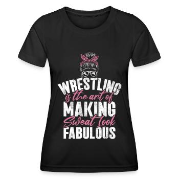 Wrestling Girl Grappling Wrestler Women - Women's Functional T-Shirt - black - Front - AI Model Female 172 light (172cm)