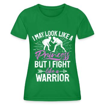 Lutteuse Fille Grappling Lutteuse Femmes - T-shirt sport Femme - vert - Devant - AI Model Female 172 dark (172cm)