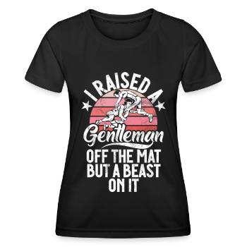 Lutte Maman Lutteuse Femmes Combattante - T-shirt sport Femme - noir - Devant - AI Model Female 172 light (172cm)
