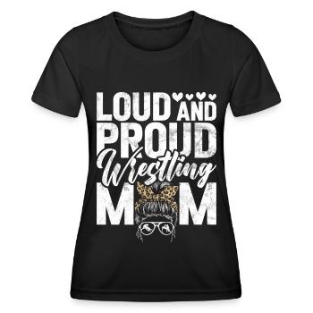 Lutte Maman Lutteuse Femmes Combattante - T-shirt sport Femme - noir - Devant - AI Model Female 172 light (172cm)
