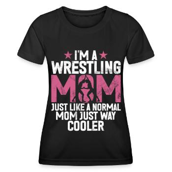 Lutte Maman Lutteuse Femmes Combattante - T-shirt sport Femme - noir - Devant - AI Model Female 172 light (172cm)