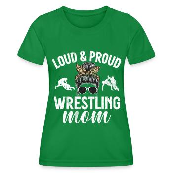 Lutte Maman Lutteuse Femmes Combattante - T-shirt sport Femme - vert - Devant - AI Model Female 172 dark (172cm)