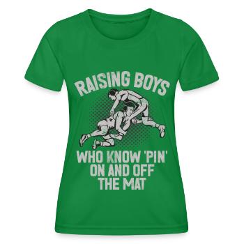 Lutte Maman Lutteuse Femmes Combattante - T-shirt sport Femme - vert - Devant - AI Model Female 172 dark (172cm)