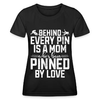 Lutte Maman Lutteuse Femmes Combattante - T-shirt sport Femme - noir - Devant - AI Model Female 172 light (172cm)