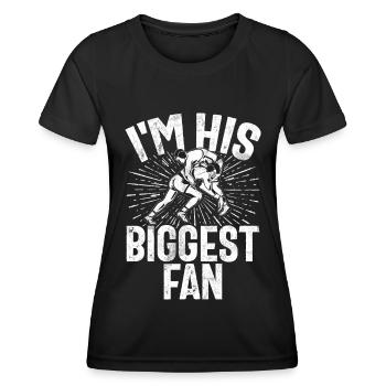 Lutte Maman Lutteuse Femmes Combattante - T-shirt sport Femme - noir - Devant - AI Model Female 172 light (172cm)