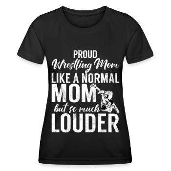 Lutte Maman Lutteuse Femmes Combattante - T-shirt sport Femme - noir - Devant - AI Model Female 172 light (172cm)