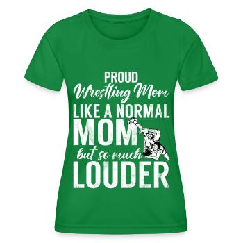 Lutte Maman Lutteuse Femmes Combattante - T-shirt sport Femme - vert - Devant - AI Model Female 172 dark (172cm)