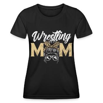 Lutte Maman Lutteuse Femmes Combattante - T-shirt sport Femme - noir - Devant - AI Model Female 172 light (172cm)