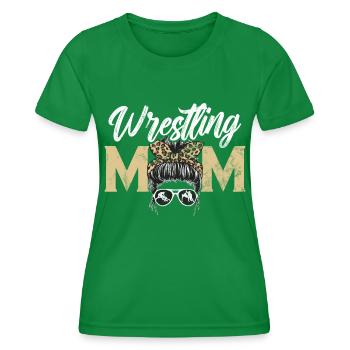 Lutte Maman Lutteuse Femmes Combattante - T-shirt sport Femme - vert - Devant - AI Model Female 172 dark (172cm)
