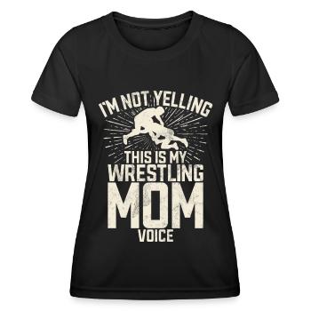 Lutte Maman Lutteuse Femmes Combattante - T-shirt sport Femme - noir - Devant - AI Model Female 172 light (172cm)