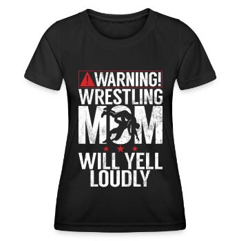 Lutte Maman Lutteuse Femmes Combattante - T-shirt sport Femme - noir - Devant - AI Model Female 172 light (172cm)